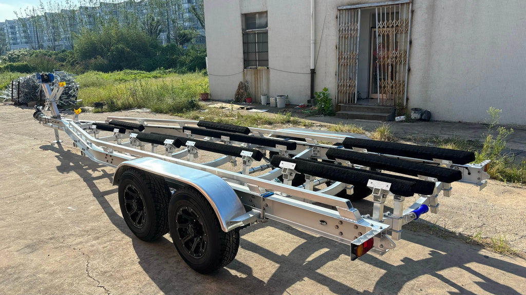 9M Aluminum Boat & Watercraft Trailer with Wooden Bunks Tandem Axle DOT Certified