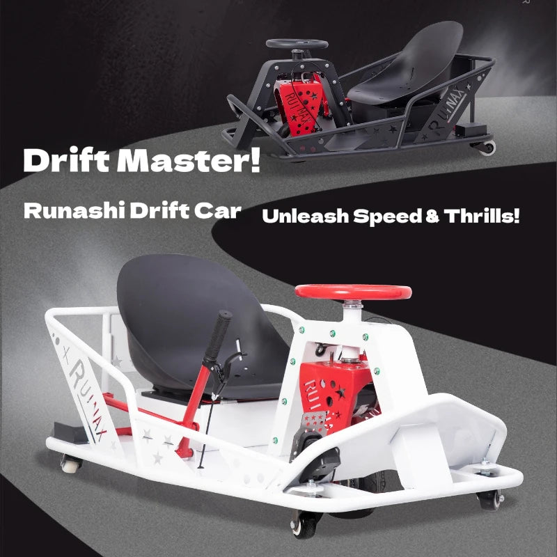 Electric High-Power Drift Stunt Go-Kart for Kids & Adults – Outdoor Fun Kart