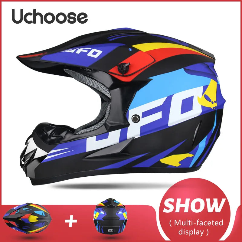 UCHOOSE Professional Motorcycle Helmet Motocross Off-Road Helm Children Moto Bike Accessories