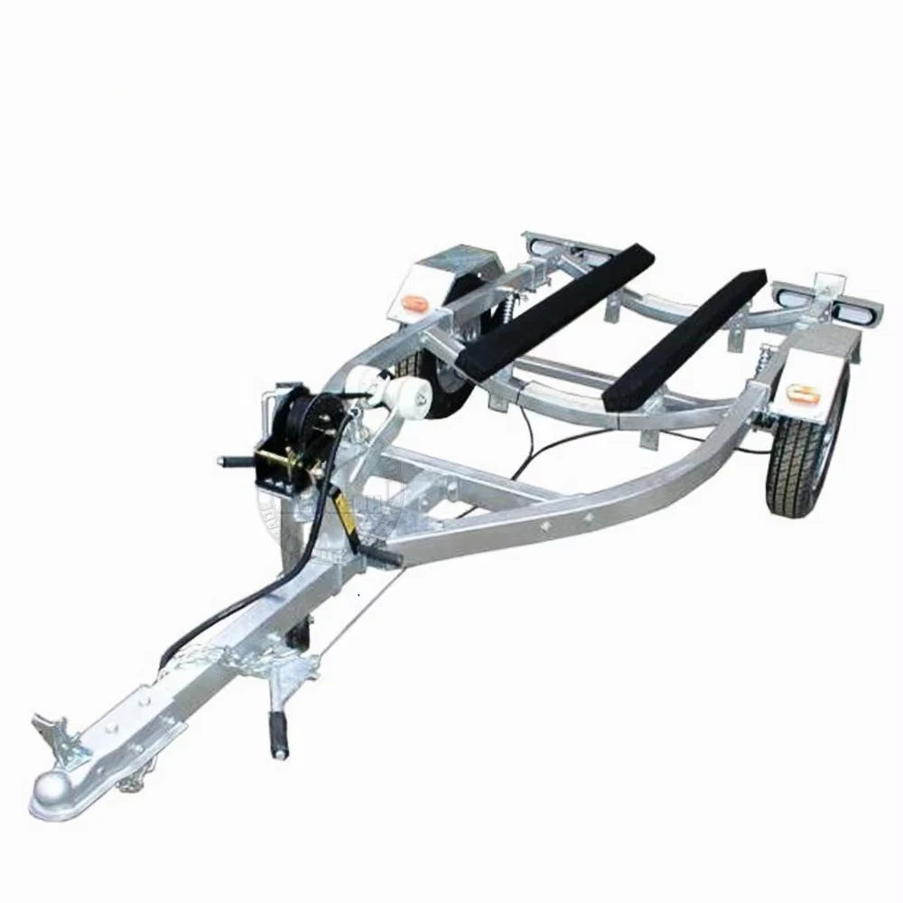 1/2/3 Axle Hot Galvanized Small Boat Transport Drawbar Trailer