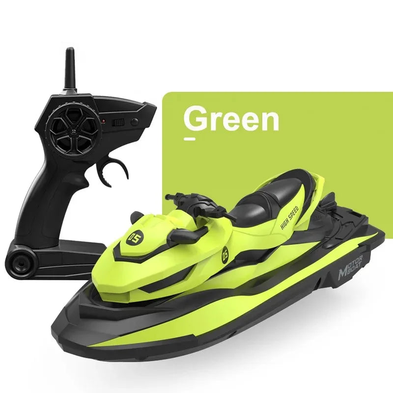 Mini Jet Ski High-Speed RC Motorboat 2.4G Remote Control Electric Boat for Kids double motor Summer Water Play Ideal as a gift