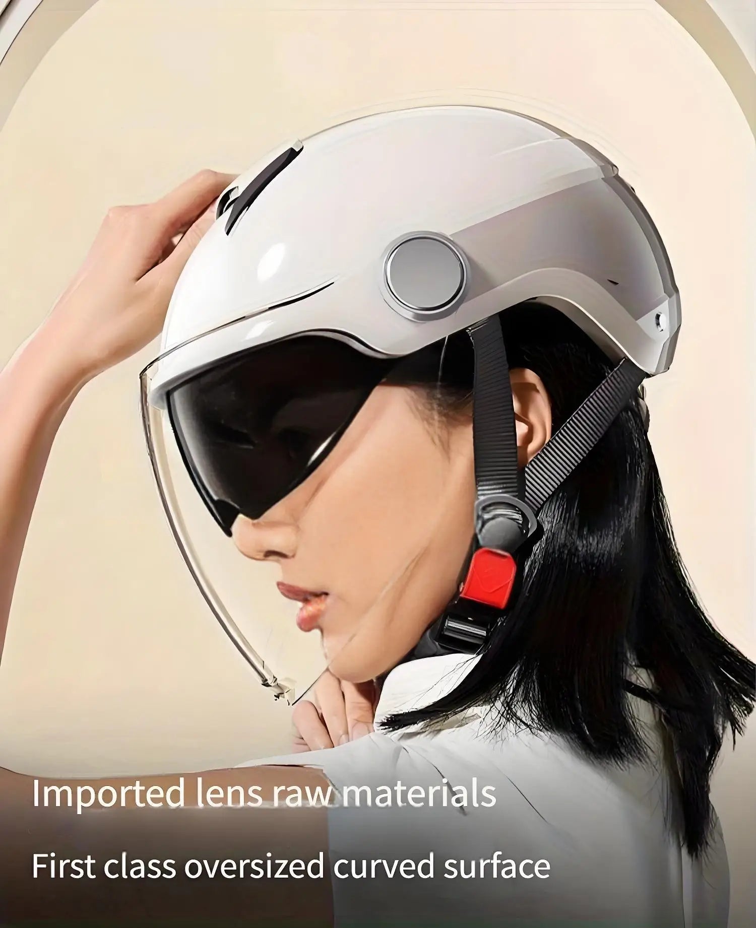 E-Bike Motorcycle Half Helmet | ABS EPS Shell, Anti-Wind Visor, Safety Certified | Winter Ear Pads (Optional - Separate Purchase