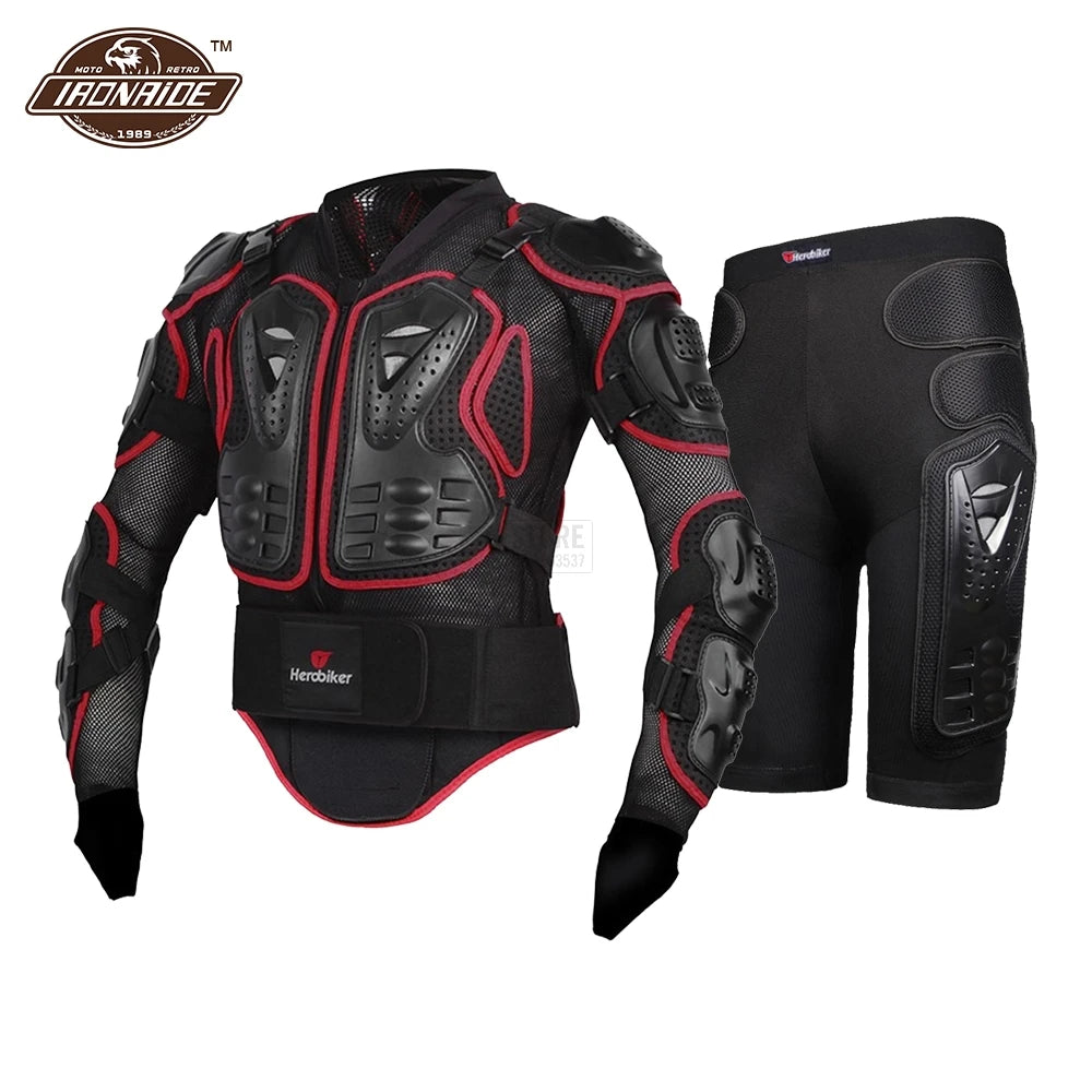 HEROBIKER Motorcycle Jacket Men Body Armor Motorcycle Armor Moto Motocross Racing Jacket Riding Motorbike Moto Protection  S-5XL