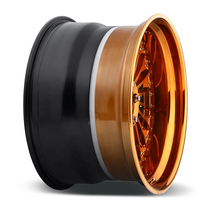 Sunshine Orange Double Black 16 17 18 19 20 21 22 Inch Car 3 Pieces Forged Wheels 5x114.3 5x120 5x130 Rim for 997 Carrera 4 GTS