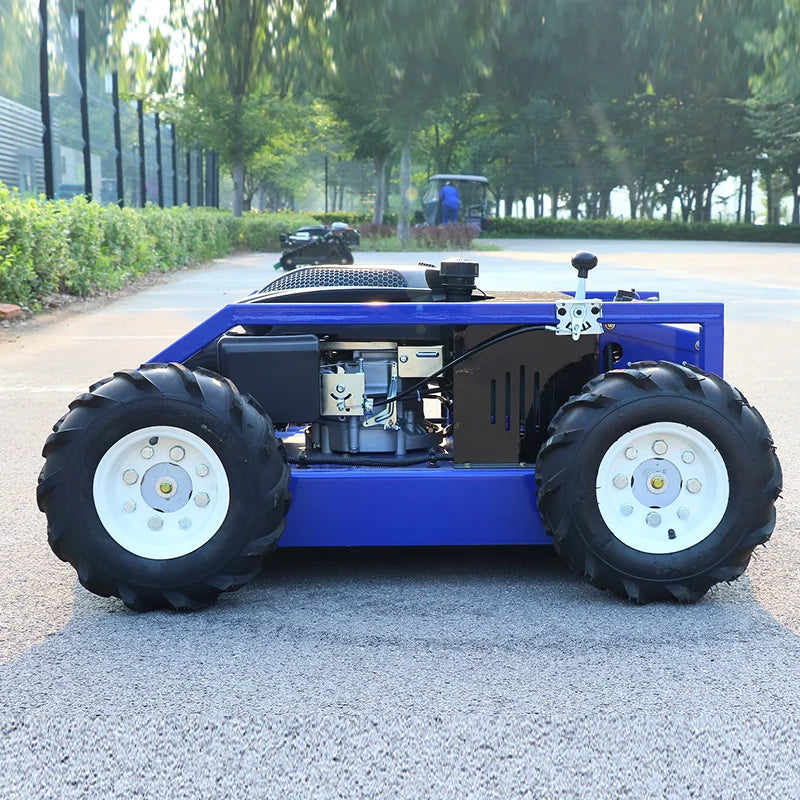 Customized Hot Selling High Quality Petrol Engine Lawn Mower Remote Control Crawler Lawn Mower Grass Cutter for Agriculture