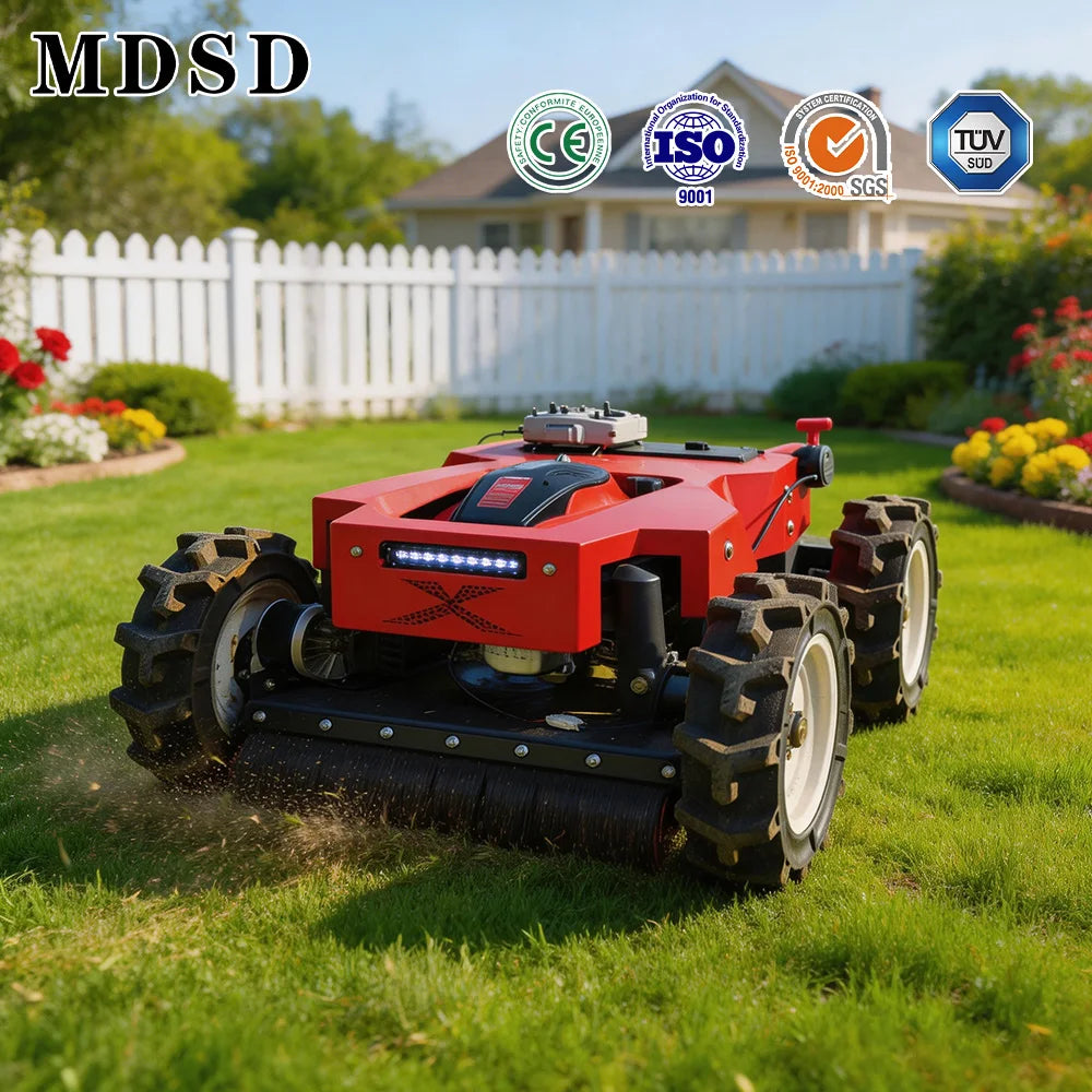 2026 New Robot Lawn Mower Automatic Smart Remote Control Crawler Track Lawn Mower For Garden Yard No Wire Layout Customize