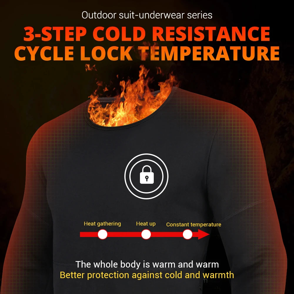 Winter Heating Jacket 22 Zones Heated Underwear Women Men Ski Suit Motorcycle Jacket USB Electric Thermal Long Heating Clothing
