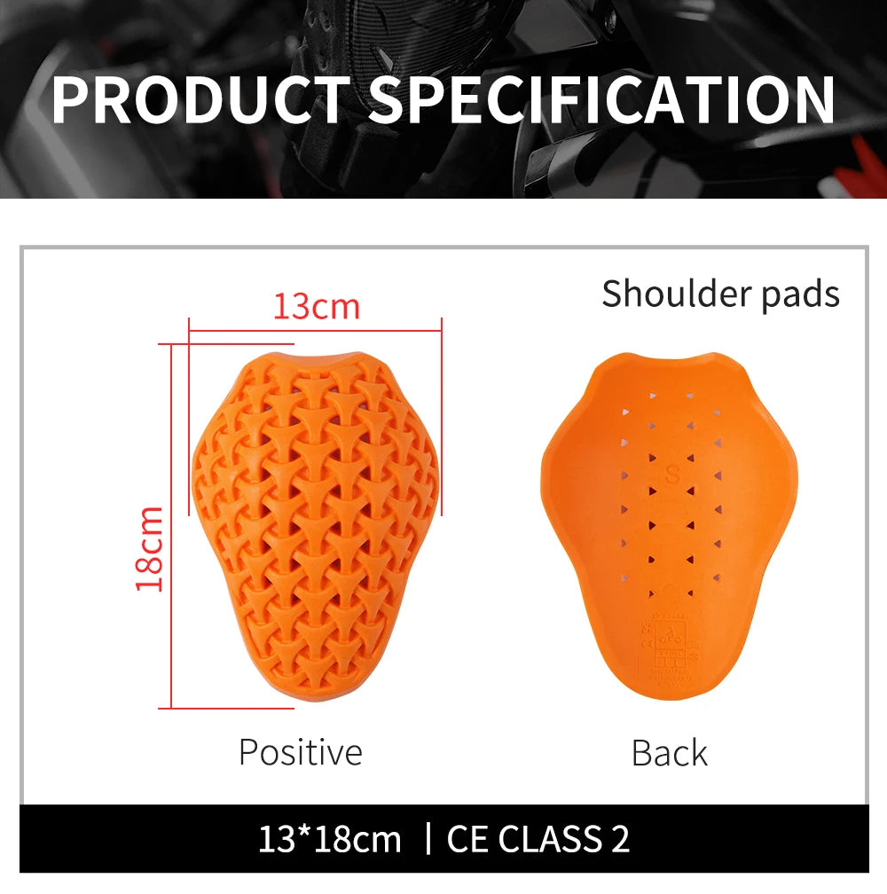 WOSAWE Motorcycle Jacket Lining Protectors Pad Shoulders Elbow Back Armor Gear for Motocross Racing Skiing Skating Bike Cycling