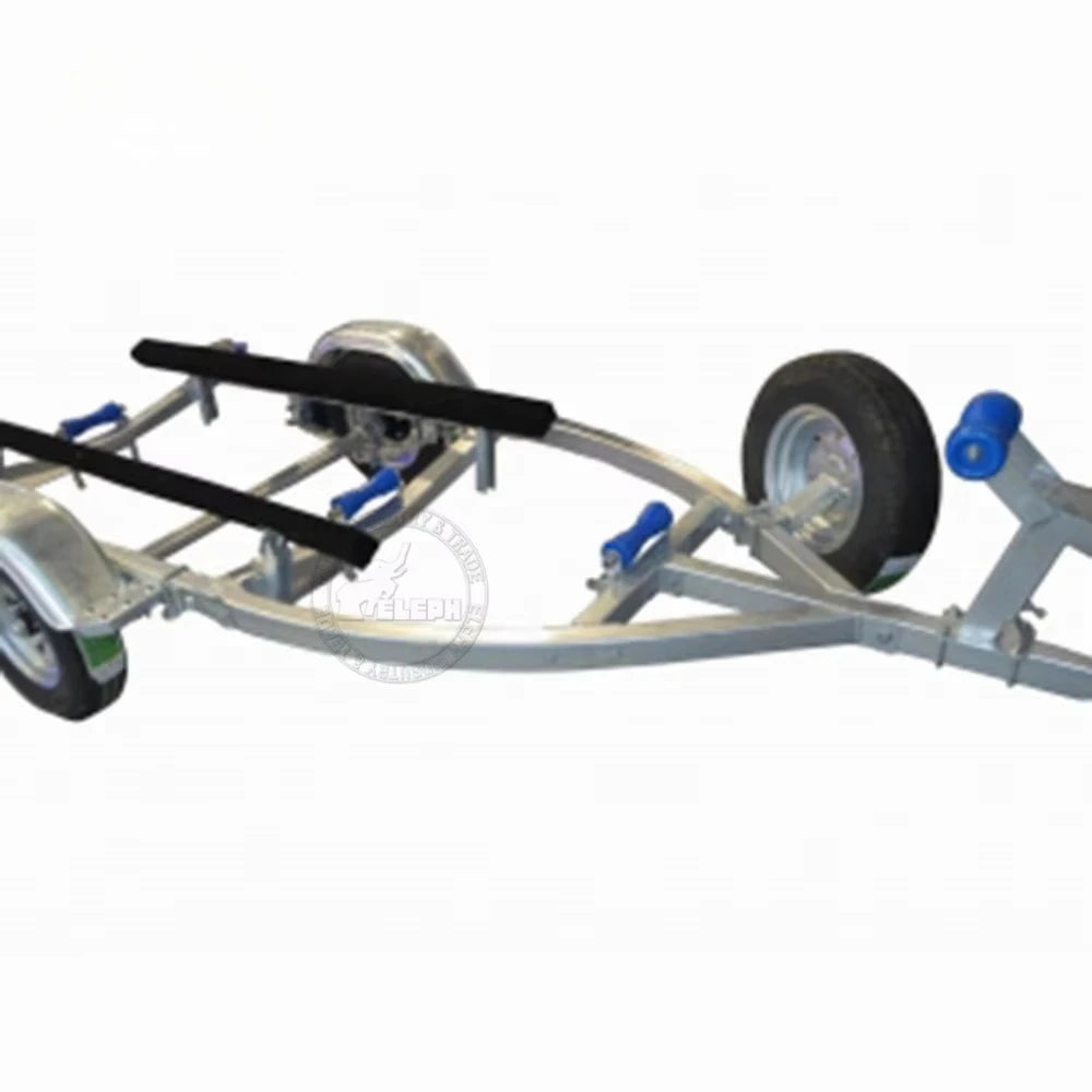 1/2/3 Axle Hot Galvanized Small Boat Transport Drawbar Trailer